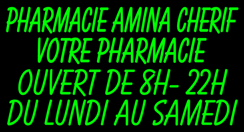 Custom Pharmacie Amina Cherif Votre Pharmacie Celle De Votre Famille Neon Sign 2