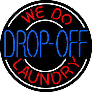 Custom We Do Drop Off Laundry Neon Sign 7