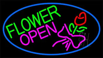 Flowers Open Logo LED Neon Sign