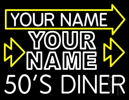 Custom 50s Diner Block LED Neon Sign