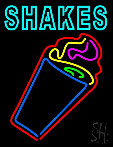 Shakes With Glass LED Neon Sign