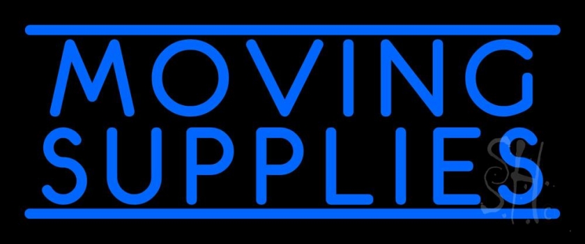 Blue Moving Supplies Double Line LED Neon Sign