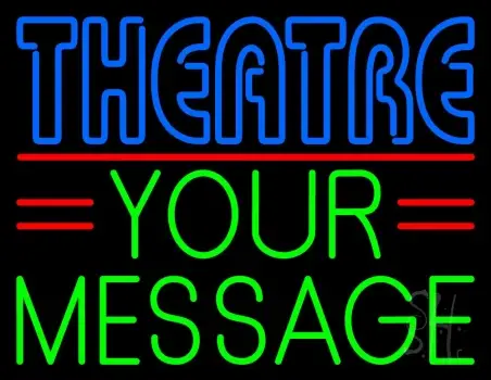 Custom Blue Theatre Red Line LED Neon Sign