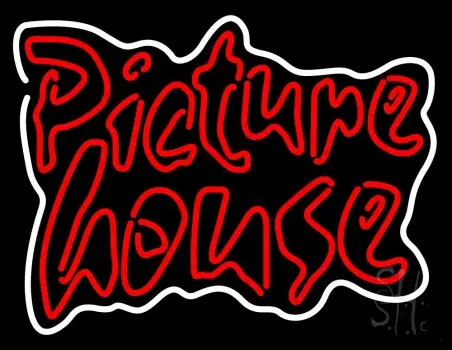 Red Picture House LED Neon Sign