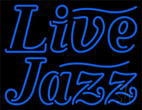 Blue Live Jazz 1 LED Neon Sign