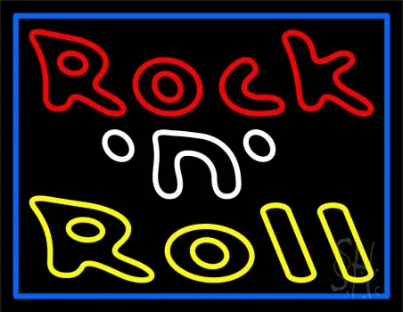 Rock N Roll In Red LED Neon Sign