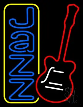 Vertical Jazz With Guitar 1 LED Neon Sign