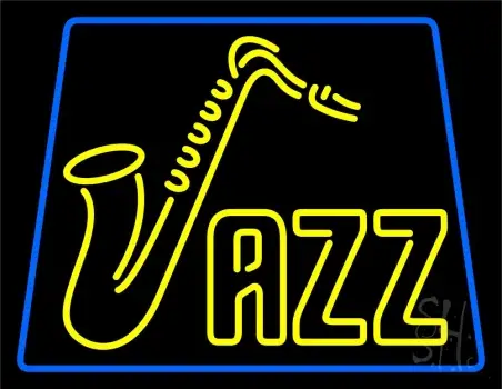 Yellow Jazz With Saxophone LED Neon Sign