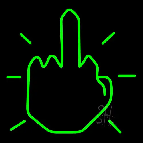 Middle Finger LED Neon Sign