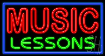 Music Lessons Neon Sign