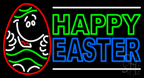 Happy Easter 3 LED Neon Sign