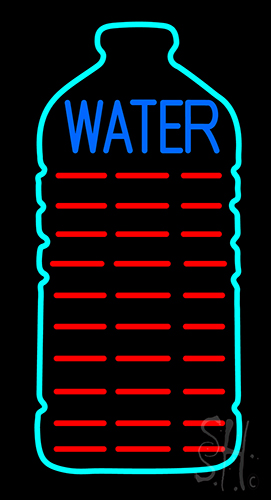 Red Water In Bottle LED Neon Sign