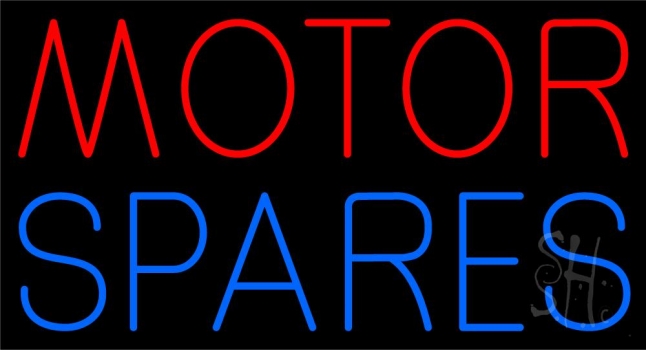 Red Motor Blue Spares 1 LED Neon Sign