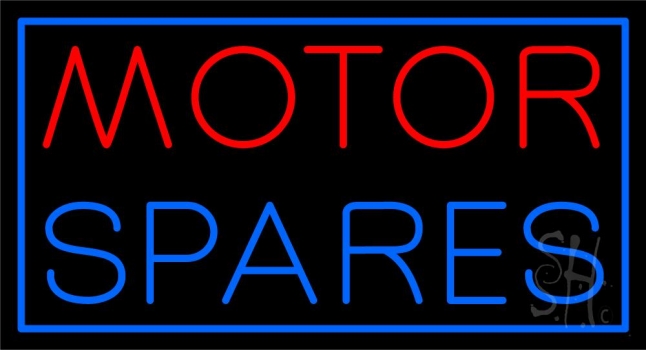 Red Motor Blue Spares LED Neon Sign