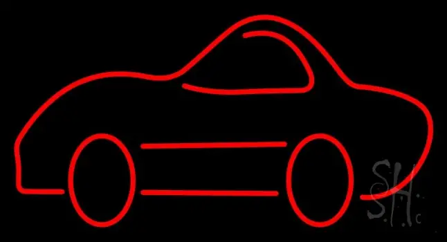 Red Car Logo LED Neon Sign