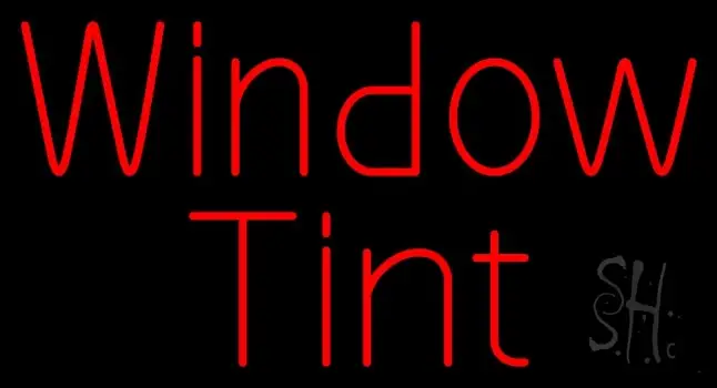 Red Window Tint LED Neon Sign