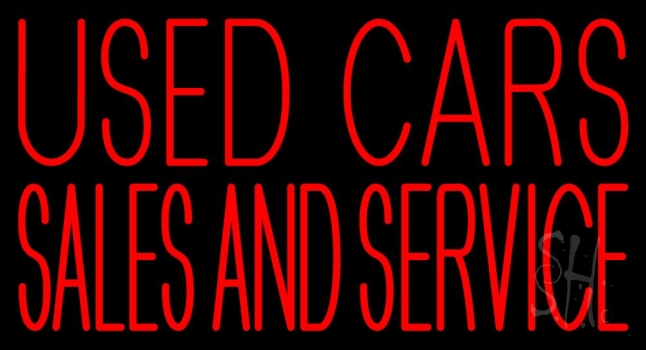 Used Cars Sales And Service LED Neon Sign