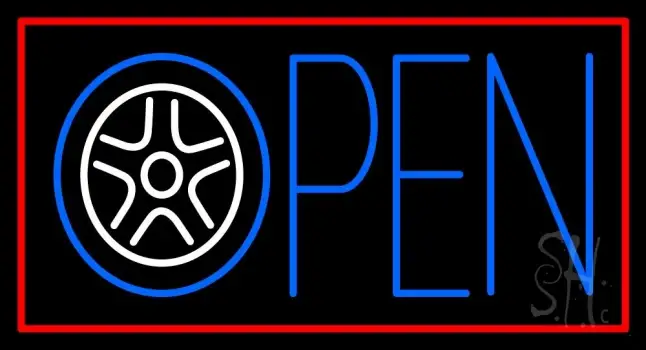 Car Open Red Lines 1 LED Neon Sign