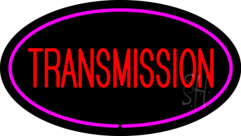 Red Transmission Purple Oval LED Neon Sign