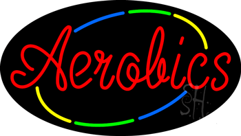 Aerobics Animated Neon Sign