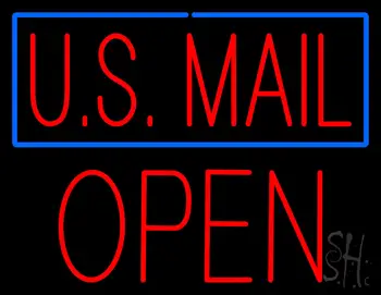 US Mail Block Open LED Neon Sign