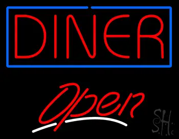 Diner Script2 Open LED Neon Sign