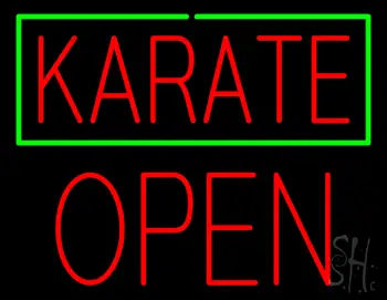Karate Block Open LED Neon Sign