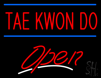 Tae Kwon Do Script2 Open LED Neon Sign