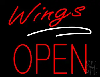 Wings Block Open LED Neon Sign