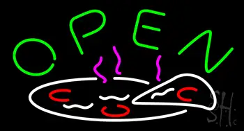 Open Pizza Logo LED Neon Sign