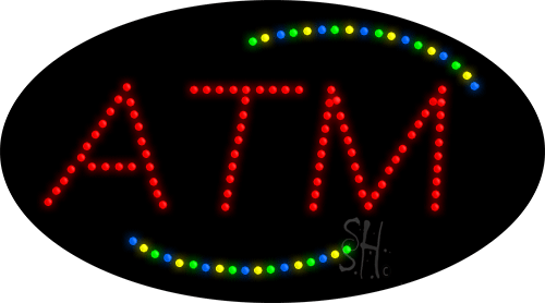Oval Atm Animated LED Sign