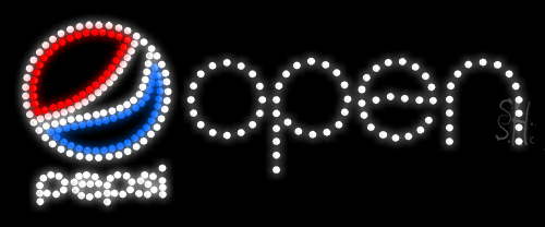 Open Pepsi Animated LED Sign