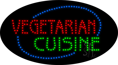 Vegetarian Cuisine Animated LED Sign
