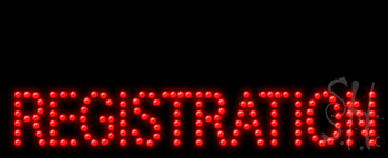 Red and Blue Auto Registration Animated LED Sign
