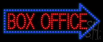 Red and Blue Box Office Animated LED Sign