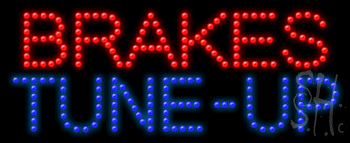 Red and Blue Brakes Tune Up Animated LED Sign