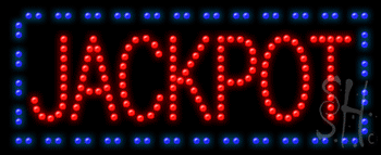 Red and Blue Jackpot Animated LED Sign