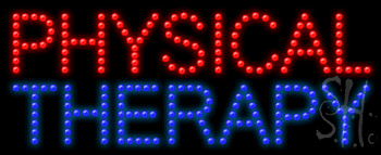 Red and Blue Physical Therapy Animated LED Sign