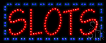 Red and Blue Slots Animated LED Sign