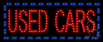 Red and Blue Used Cars Animated LED Sign