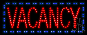 Red and Blue Vacancy Animated LED Sign