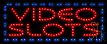 Red and Blue Video Slots Animated LED Sign