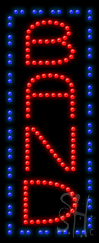 Red and Blue Band Animated LED Sign