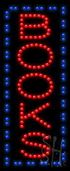 Red and Blue Books Animated LED Sign