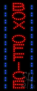 Red and Blue Box Office Animated LED Sign