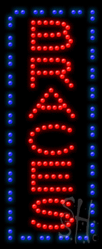 Red and Blue Braces Animated LED Sign
