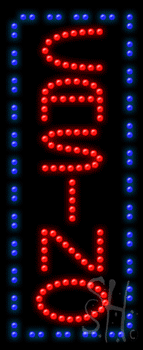 Red and Blue Casino Animated LED Sign