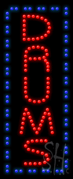 Red and Blue Drums Animated LED Sign