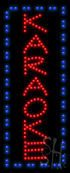 Red and Blue Karaoke Animated LED Sign