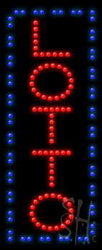 Red and Blue Lotto Animated LED Sign